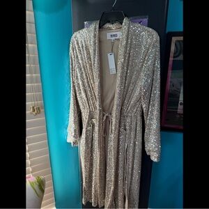 BB Dakota by Steve Madden Sequin Beige Dressy Over Garment